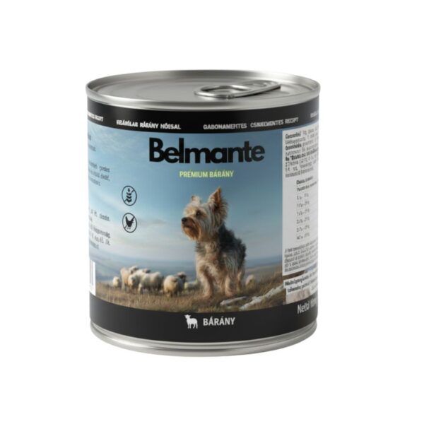 Belmante Prémium Bárányos Konzerv felnőtt kutyáknak - 400 g