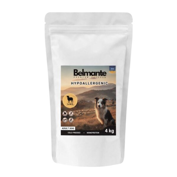 Belmante Hipoallergén Bárányos Hidegen Préselt Táp - 8 kg (2x 4 kg)
